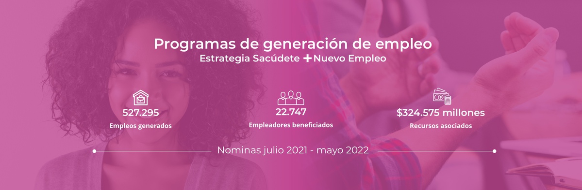 Resultados generación de nuevo empleo: julio 2021 - mayo 2022