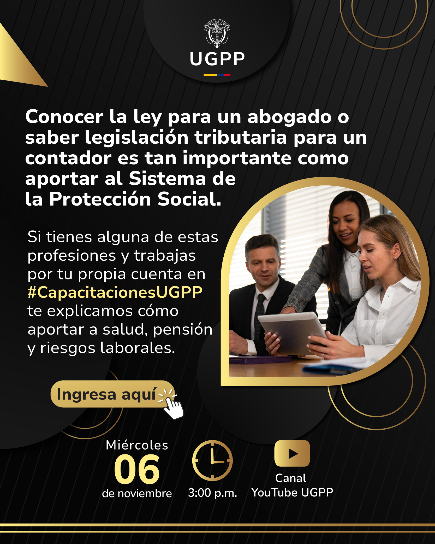 Capacitación aportes a seguridad social para abogado y contadores